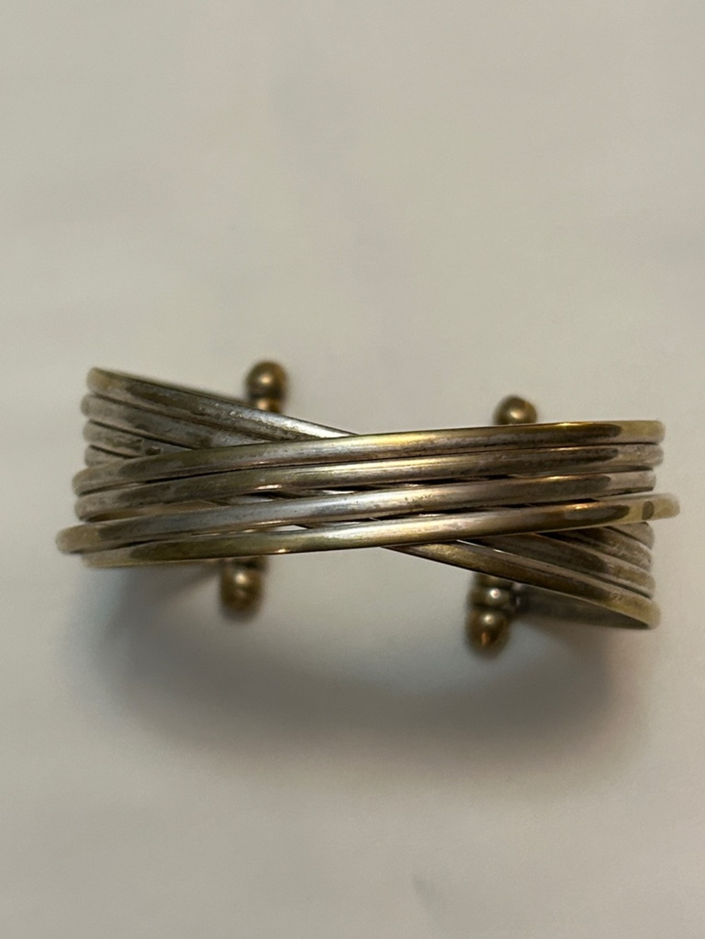 Silver-Tone Twisted Wire Cuff Bracelet - Women's Jewelry